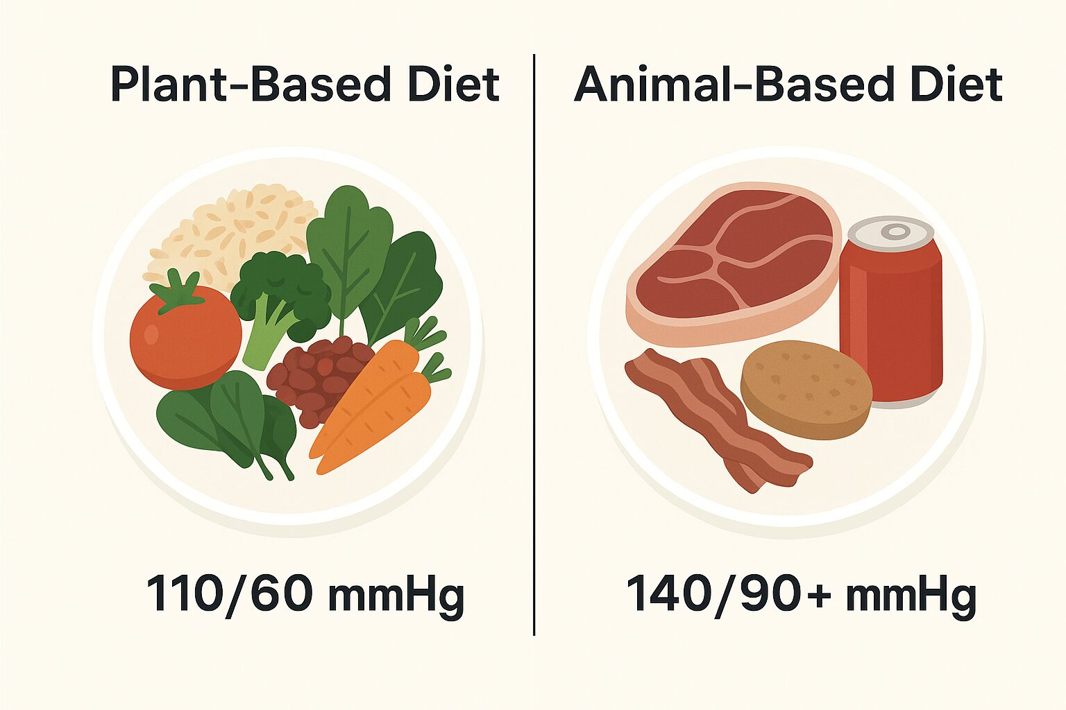 blood pressure on vegan diets vs animal based diets