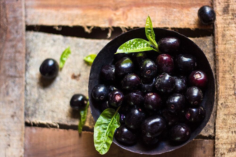 Jamun (Indian blackberry) are rich in polyphenols