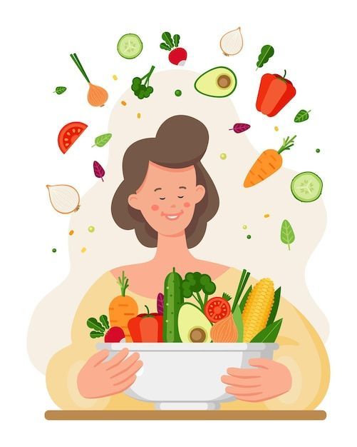 Woman holding fruits and vegetables promoting DSME and plant-based diet for type 2 diabetes management